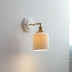 Vintage Ceramic Brass Wall Light