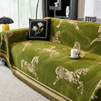 Vintage Horse Pattern Sofa Cover