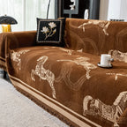 Vintage Horse Pattern Sofa Cover