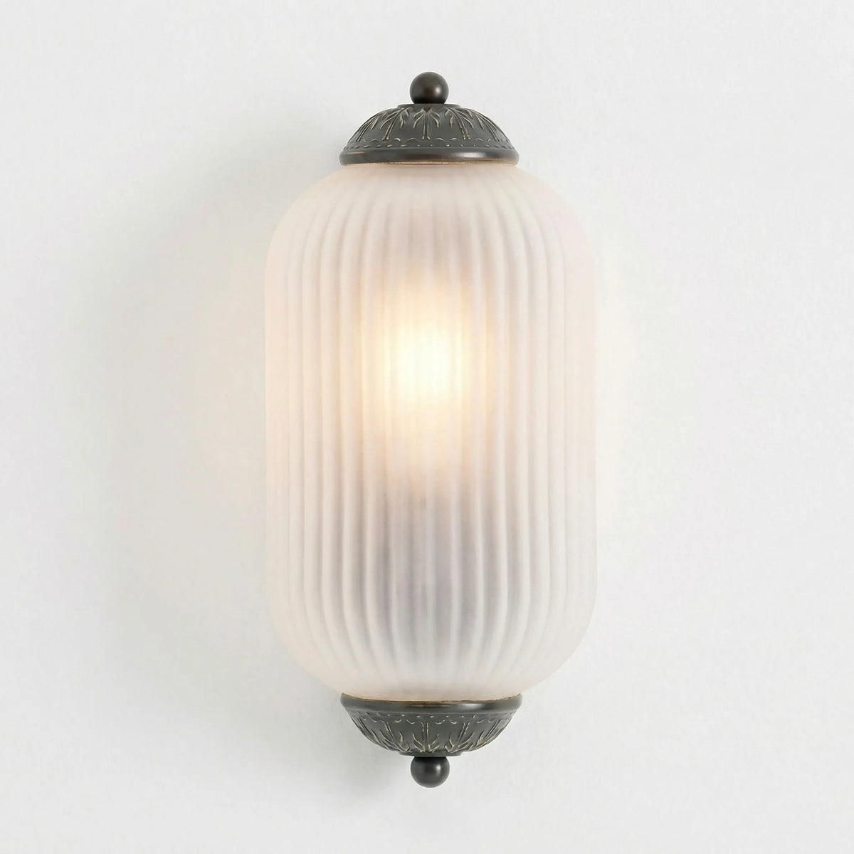 Vintage Milk Glass Flush Wall Light