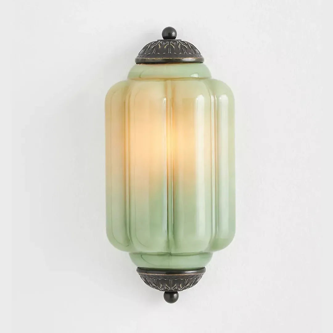 Vintage Milk Glass Flush Wall Light