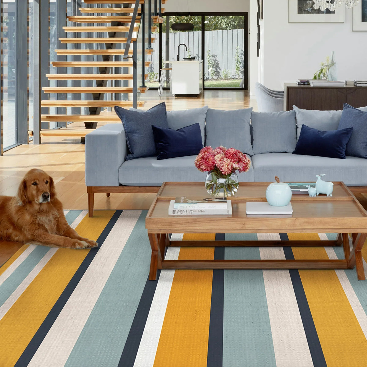 Vintage Stripe Lightweight Rug