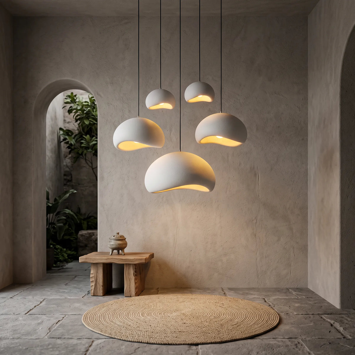 Wabi-Sabi Sculptural Pendant Light