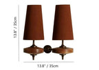 Walnut Fabric Drum Wall Light