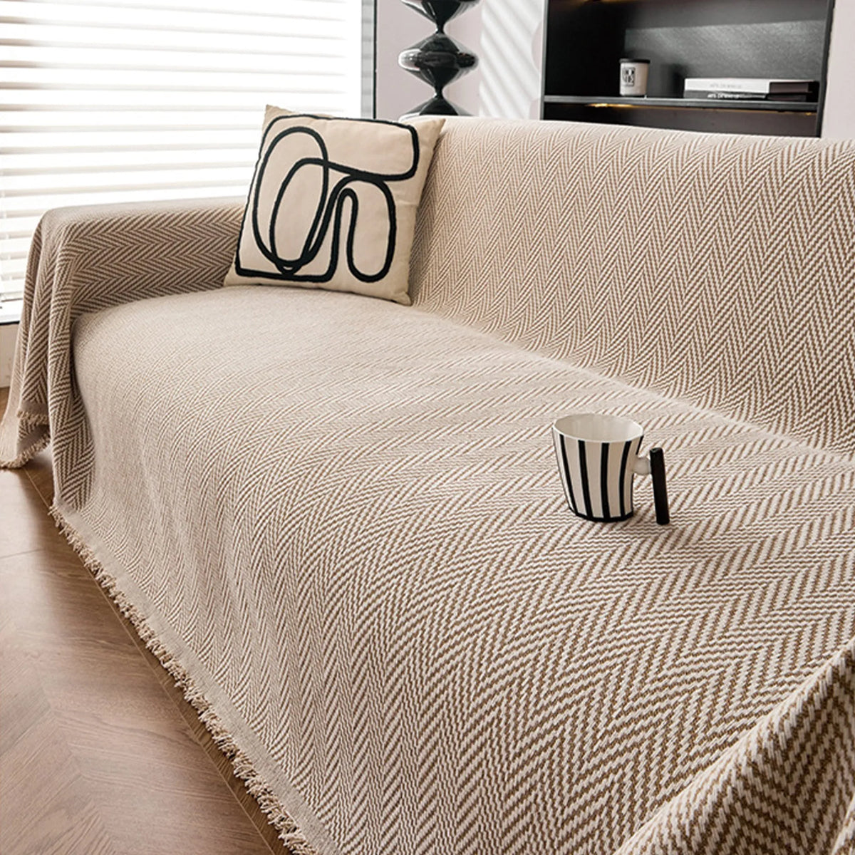 Washable Herringbone Chenille Throw