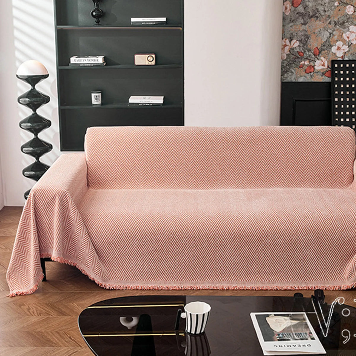 Washable Herringbone Chenille Throw