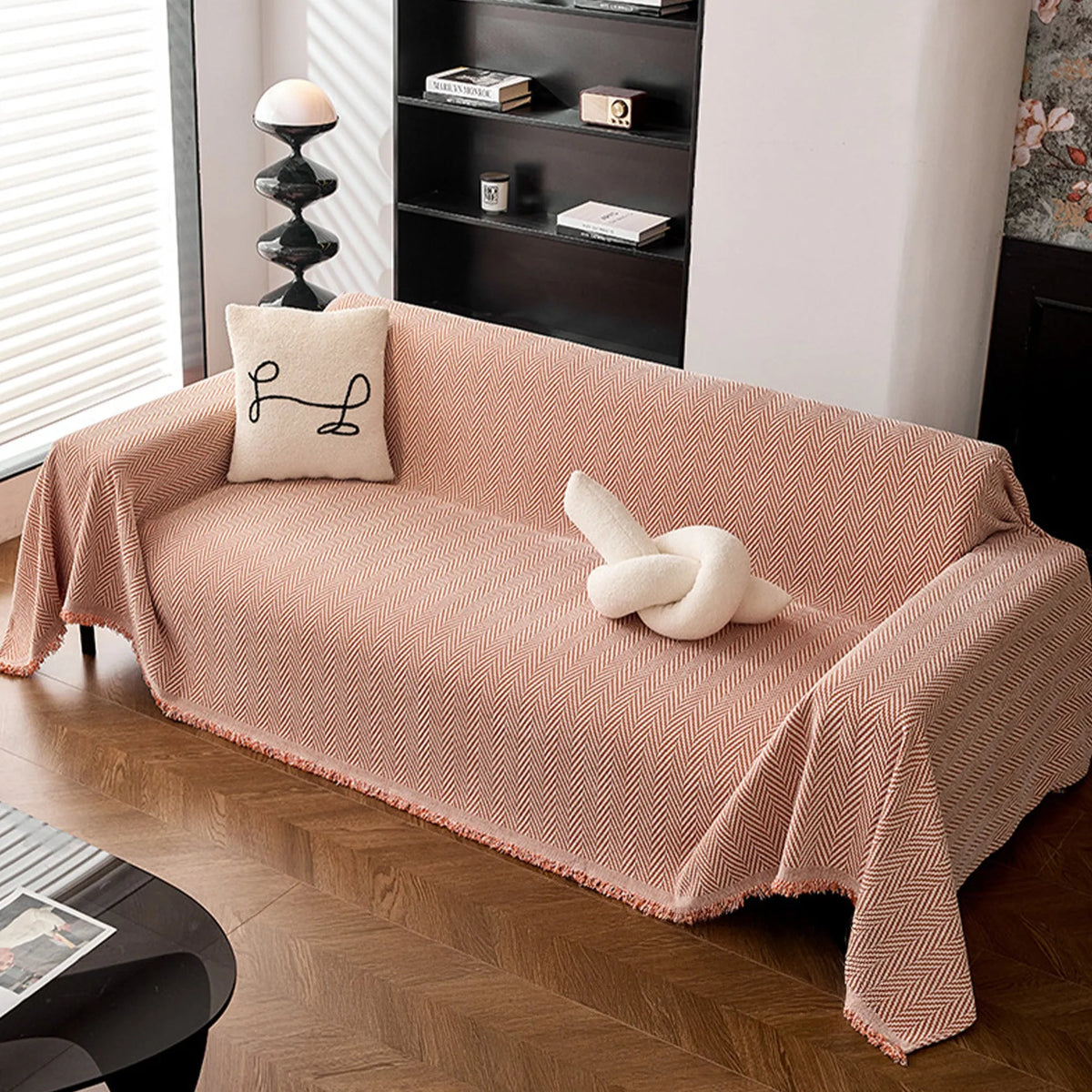 Washable Herringbone Chenille Throw
