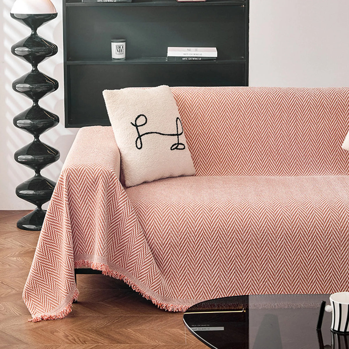 Washable Herringbone Chenille Throw