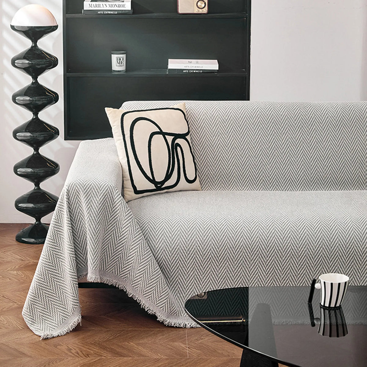 Washable Herringbone Chenille Throw