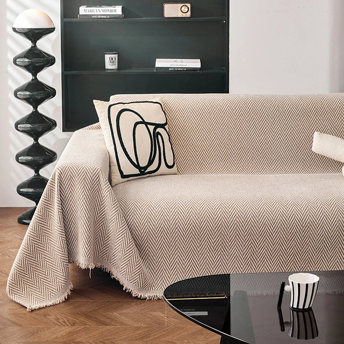 Washable Herringbone Chenille Throw