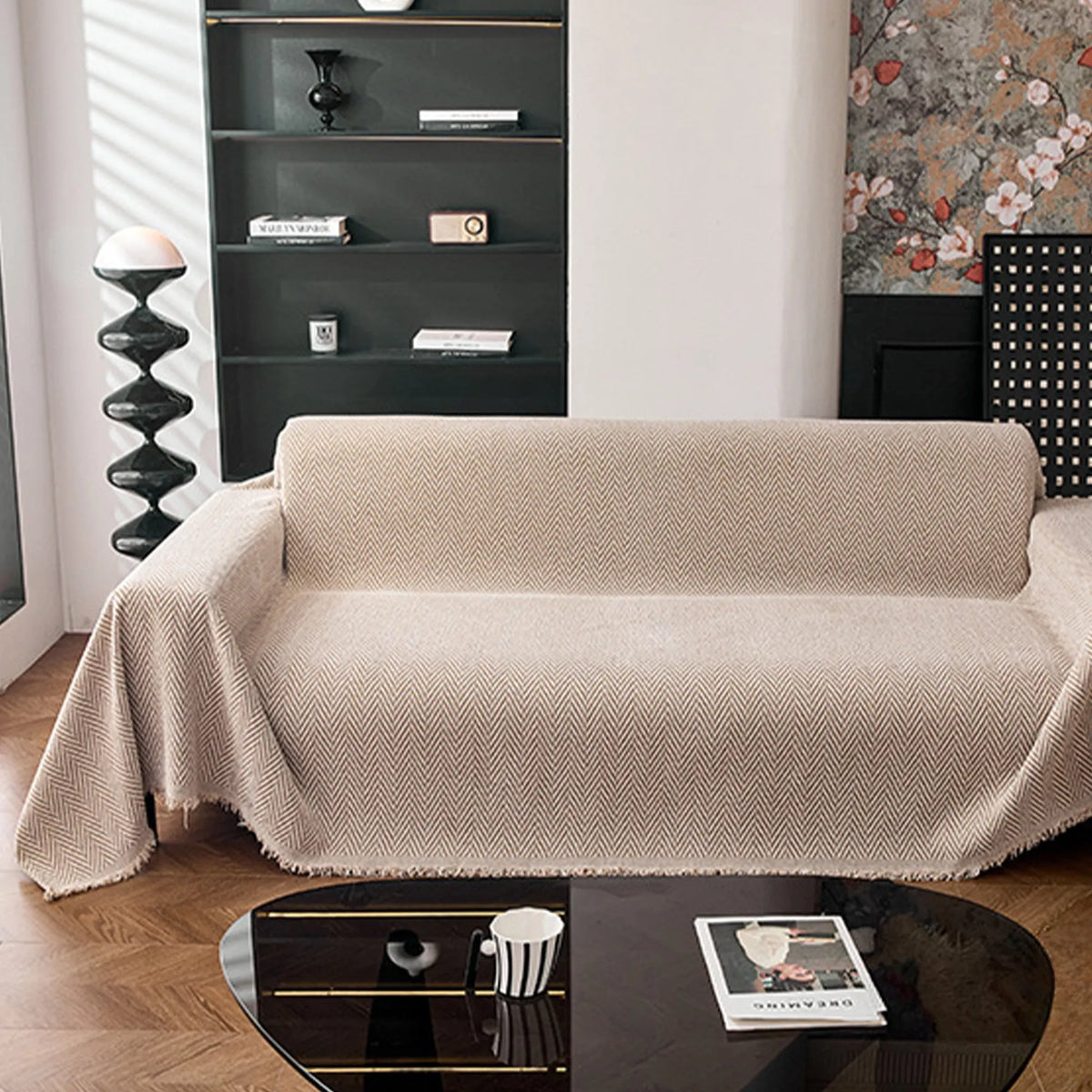 Washable Herringbone Chenille Throw