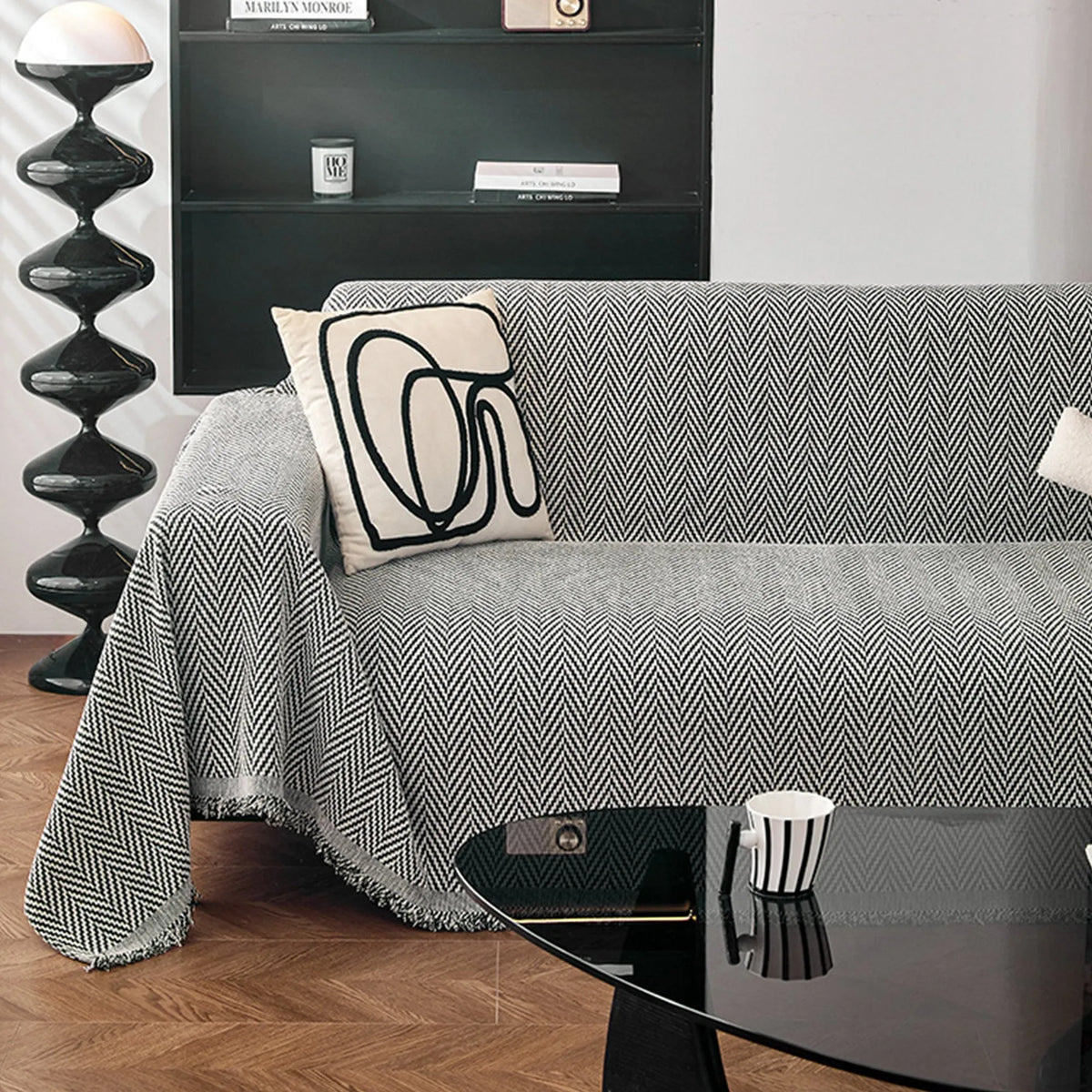 Washable Herringbone Chenille Throw