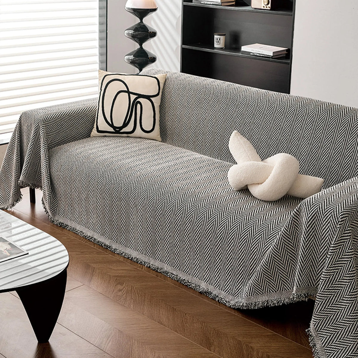 Washable Herringbone Chenille Throw