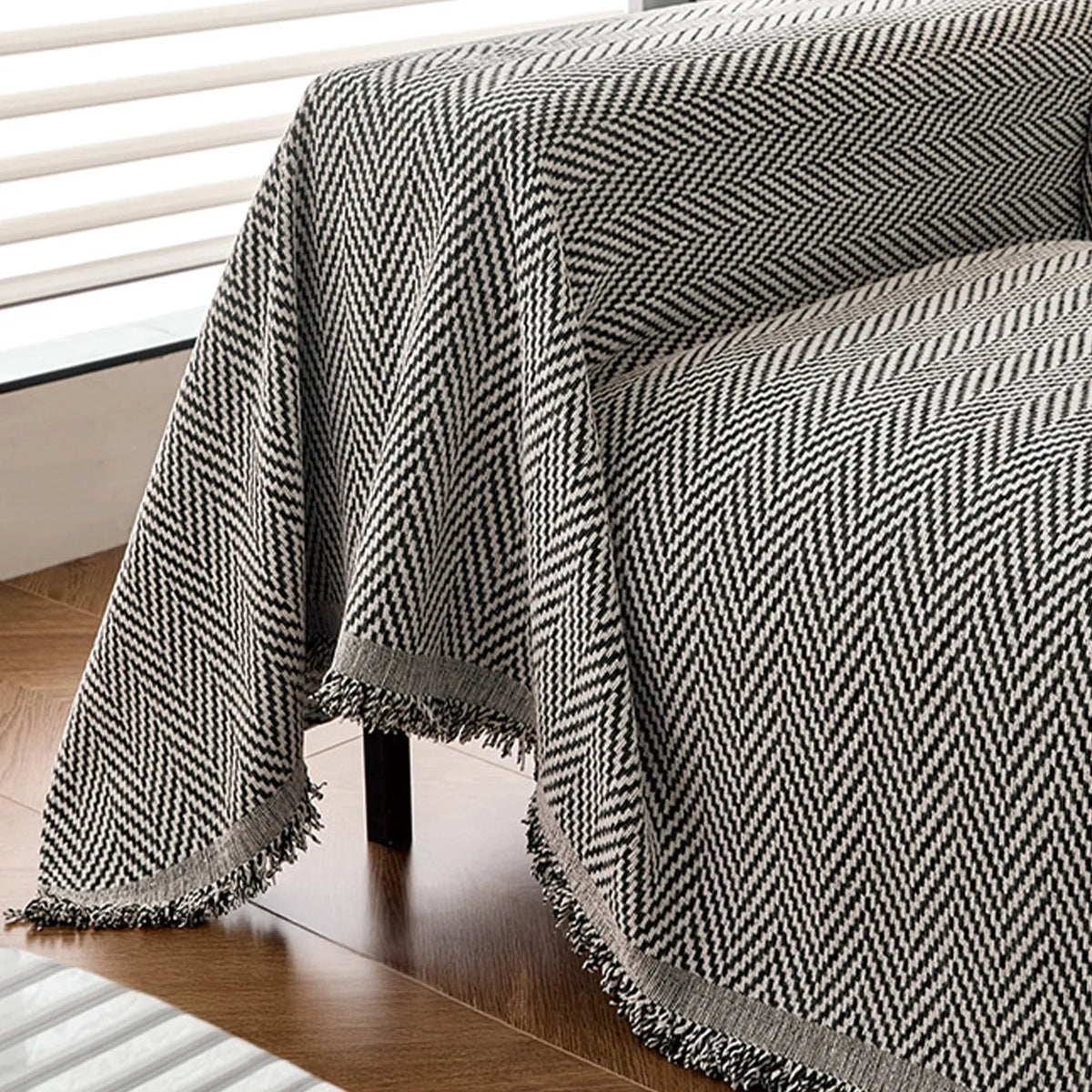 Washable Herringbone Chenille Throw