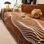 Wave Pattern Woven Sofa Throw
