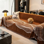 Wave Pattern Woven Sofa Throw