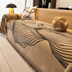 Wave Pattern Woven Sofa Throw