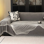 Wave Pattern Woven Sofa Throw