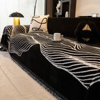 Wave Pattern Woven Sofa Throw