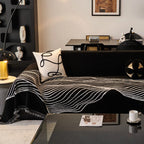 Wave Pattern Woven Sofa Throw