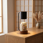 Wood and Metal Japanese Lamp