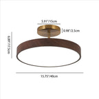 Wood Grain Round LED Ceiling Light