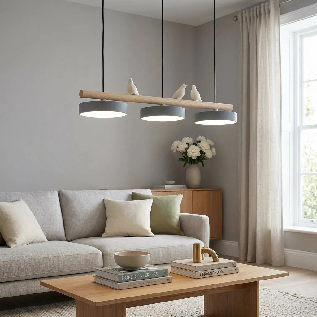 Wooden Bird Bar LED Pendant Light