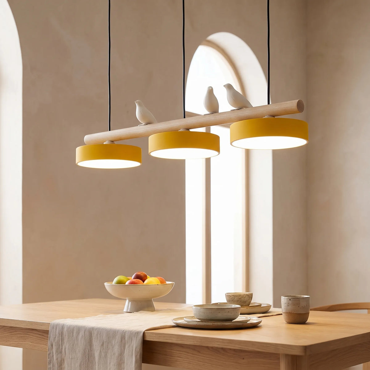 Wooden Bird Bar LED Pendant Light