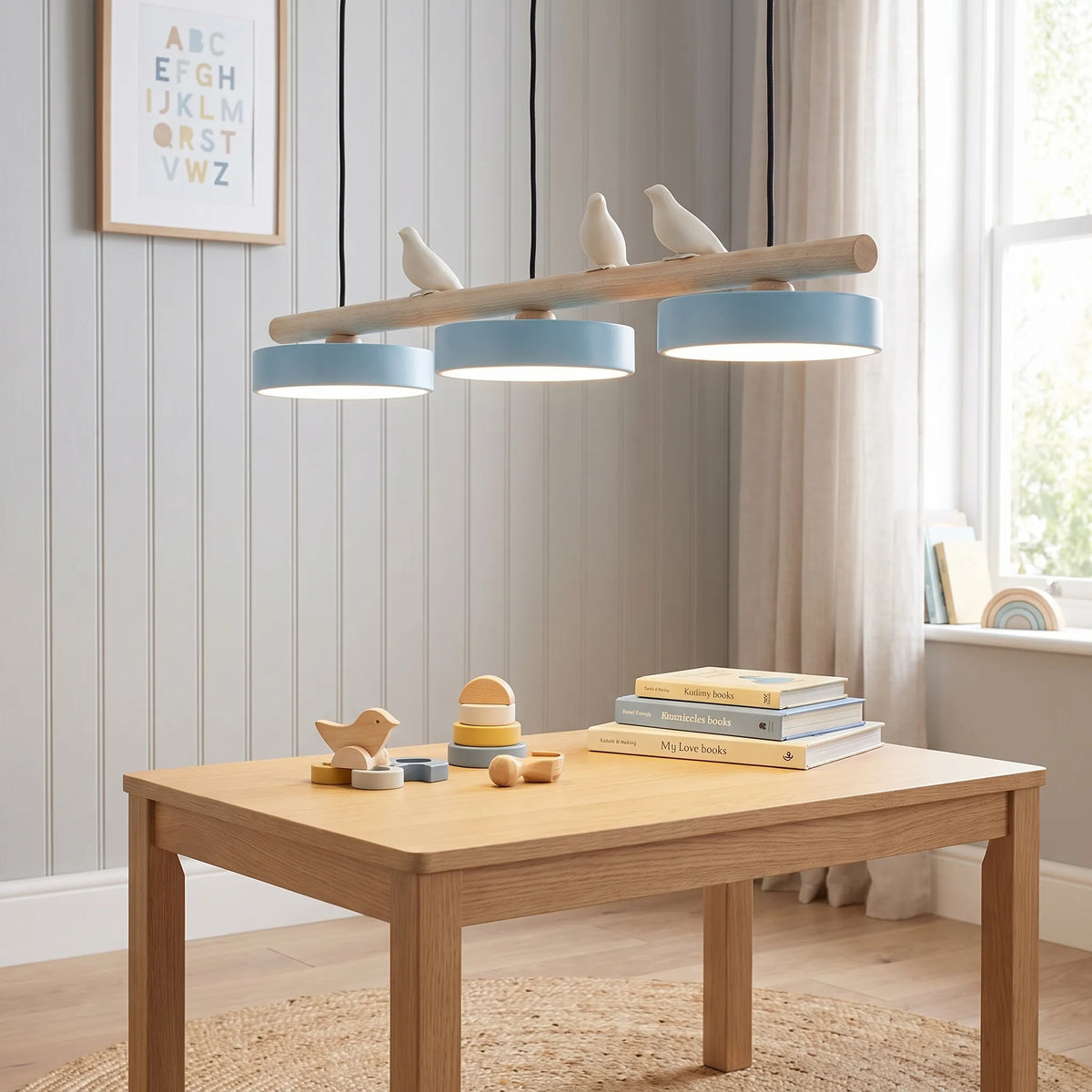 Wooden Bird Bar LED Pendant Light