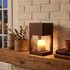 Wooden Candle Warmer Lamp